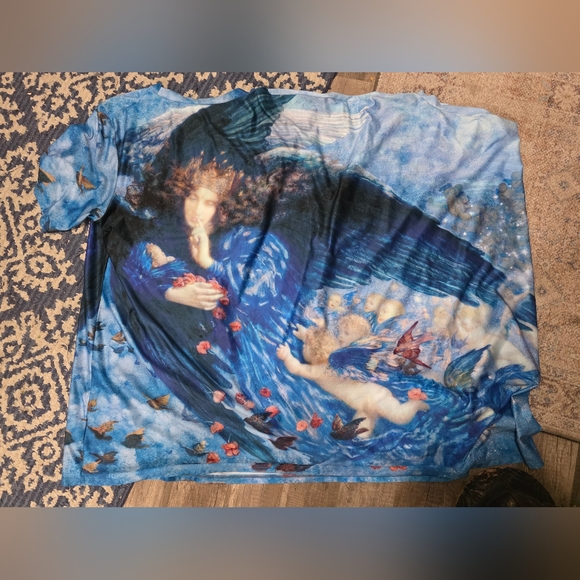 Blackmilk Train of stars super drape top mini dress blue L - Picture 7 of 7